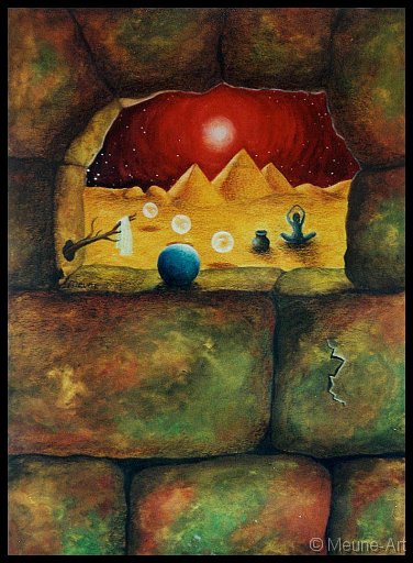 Innere Wege finden Gouache und Aquarellstifte auf Aquarellpapier;
30 x 40 cm;
verkauft